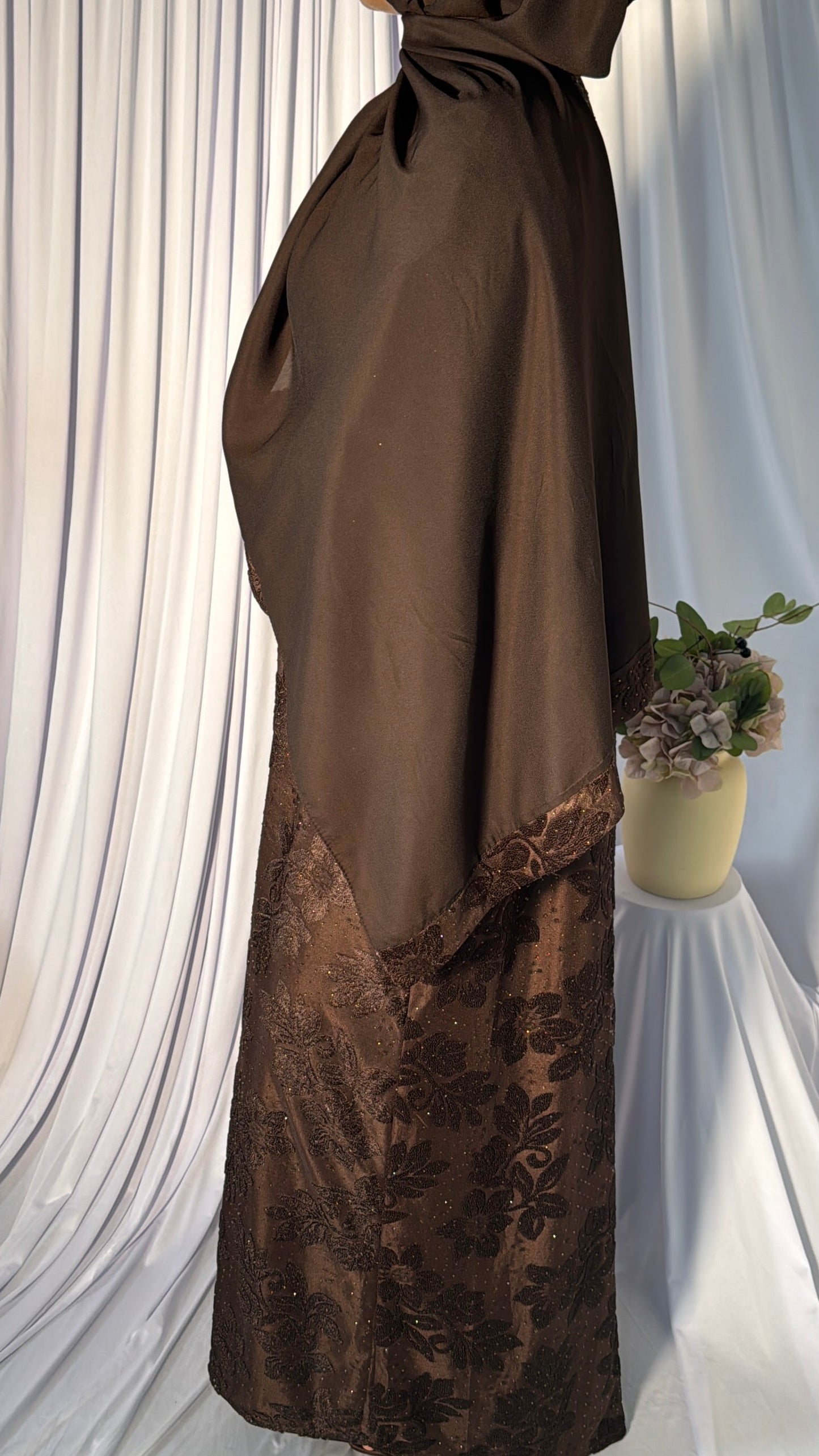 Orchid Abaya (vol 2) Brown