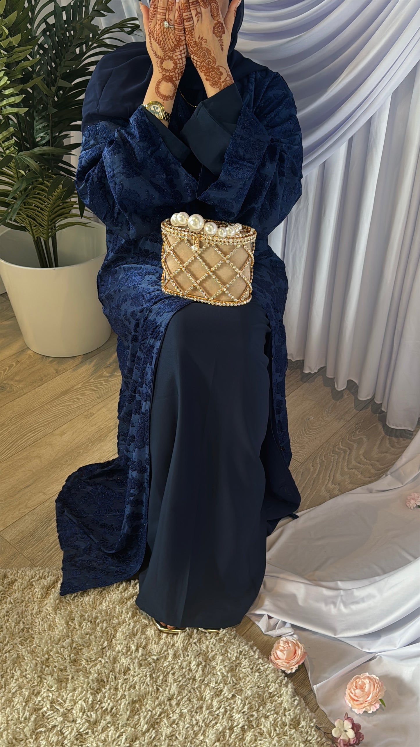 Orchid Abaya (vol 2) Blue