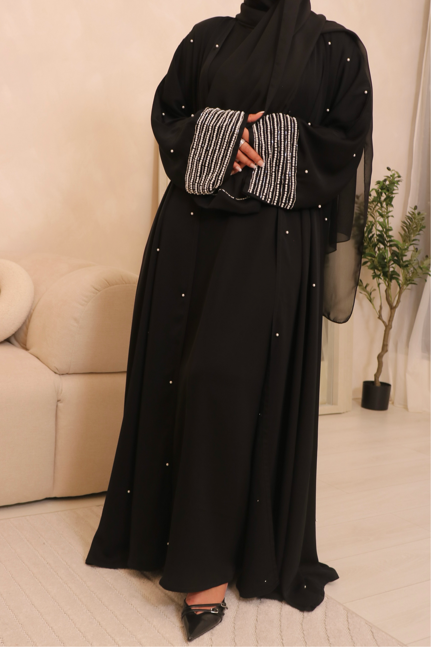 Abaya en perles Akoya
