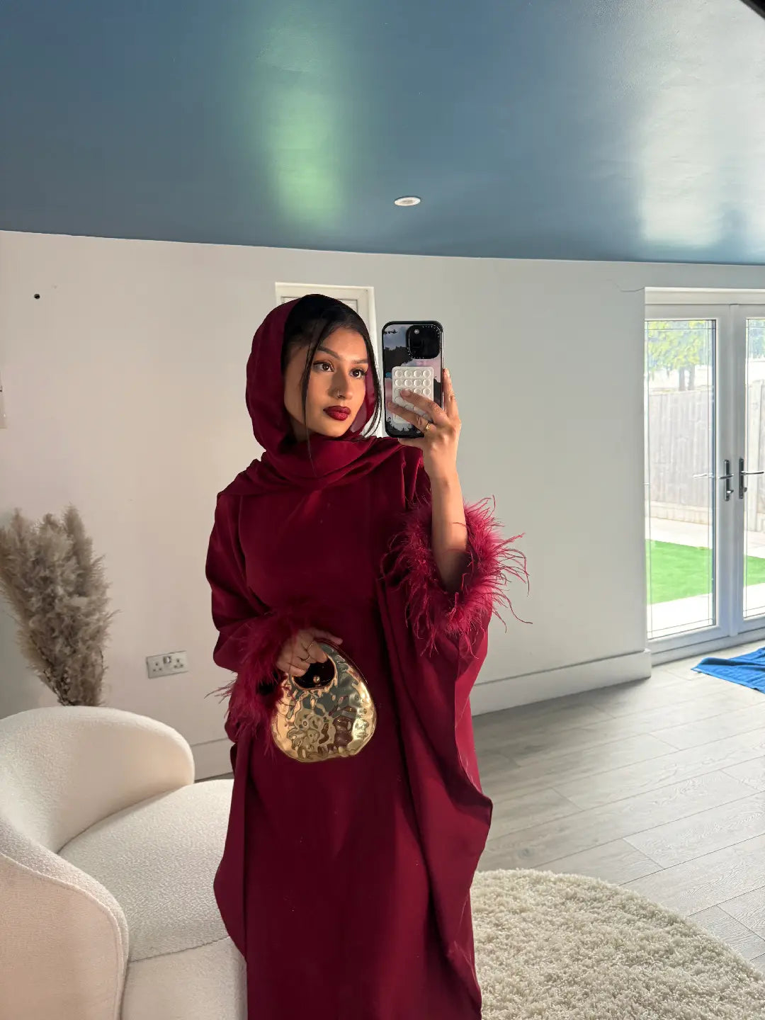 Abaya rouge écarlate