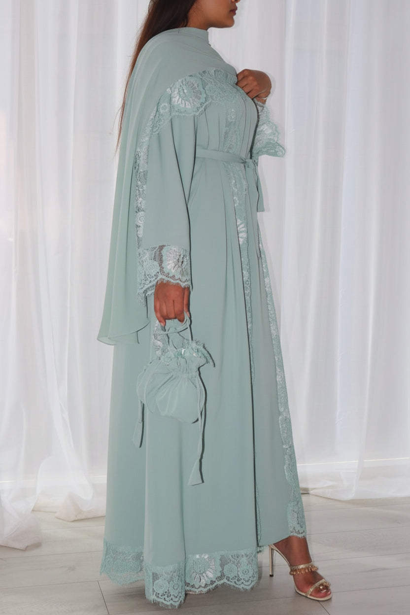 The Layali Lace Abaya Set