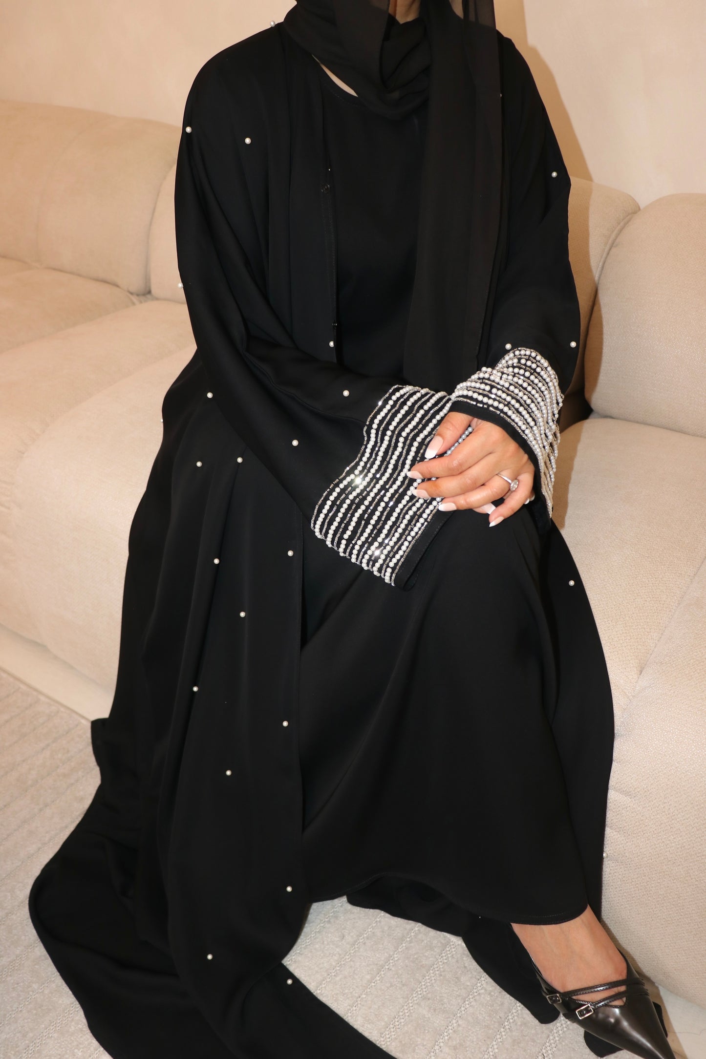 Abaya en perles Akoya