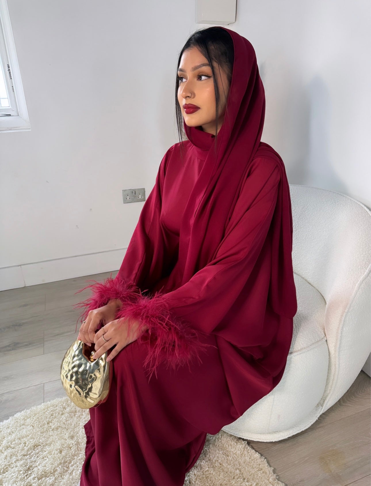 Abaya rouge écarlate