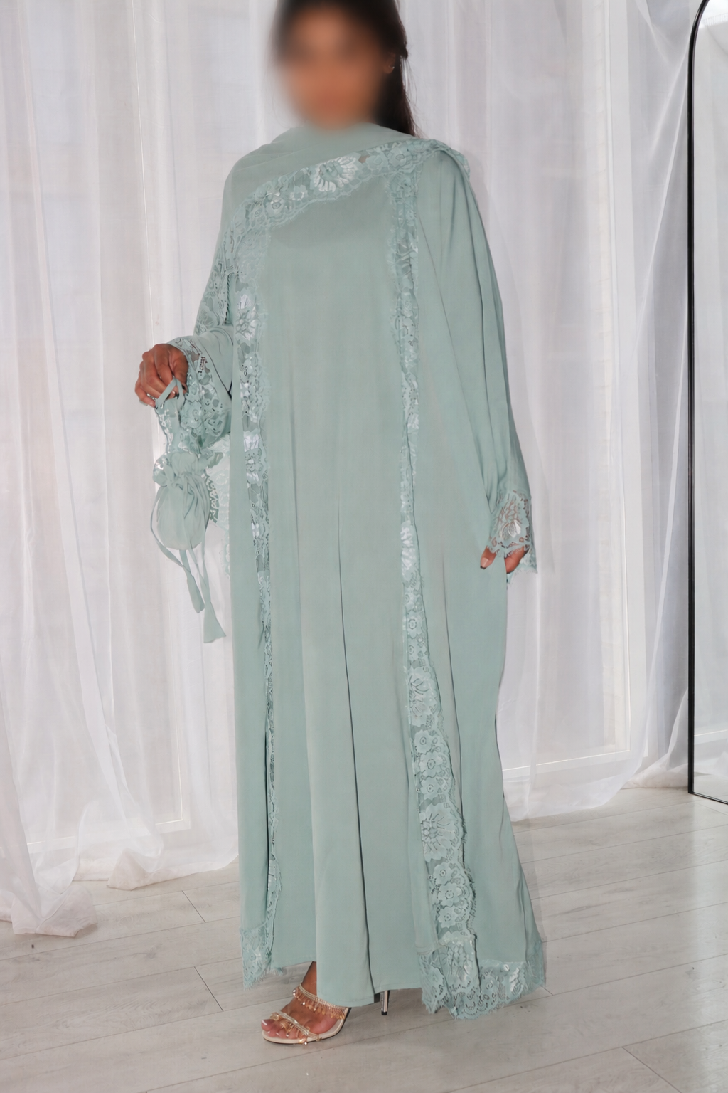 The Layali Lace Abaya Set