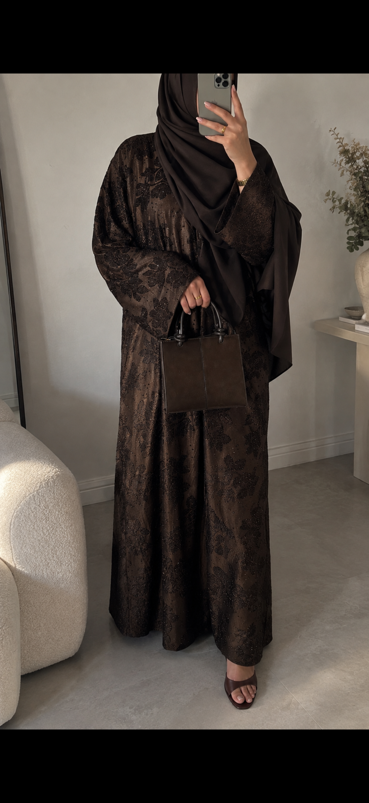 Orchid Abaya (vol 2) Brown