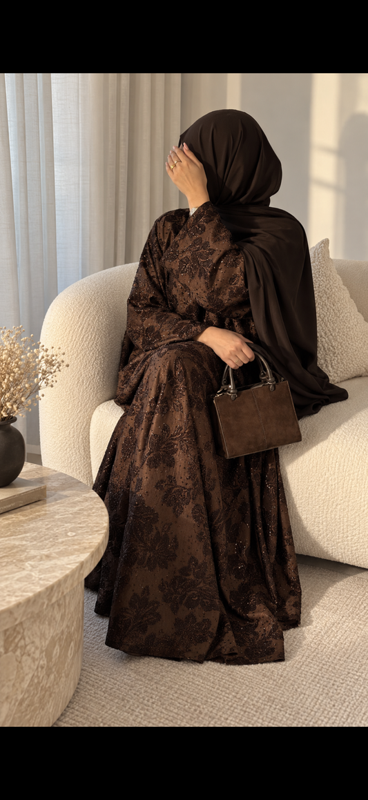 Orchid Abaya (vol 2) Brown