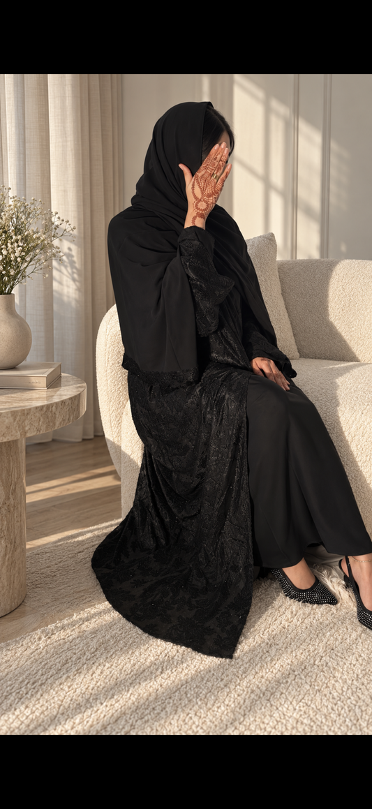Orchid Abaya (vol 2) Black