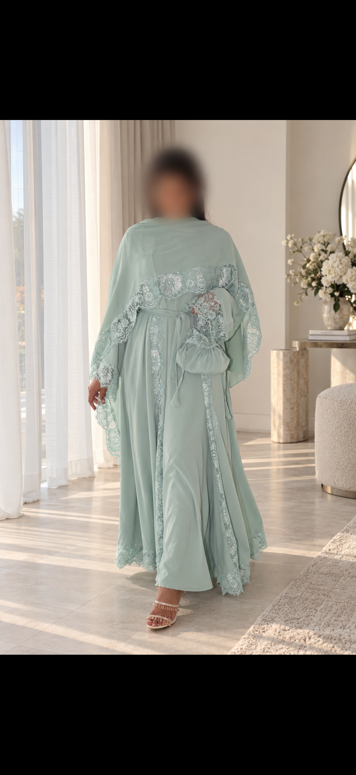 The Layali Lace Abaya Set