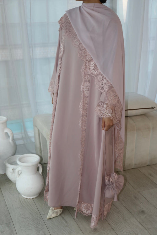 The Layali Lace Abaya Set